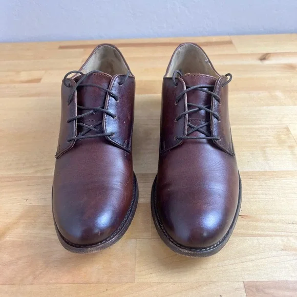 Frye Oxford Dark Brown Leather Melissa Lace Up Derby Shoes Womens Size 6 - Picture 3 of 10